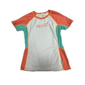 Girls Large O’Neil Swim Short‎ Sleeve Rashguard